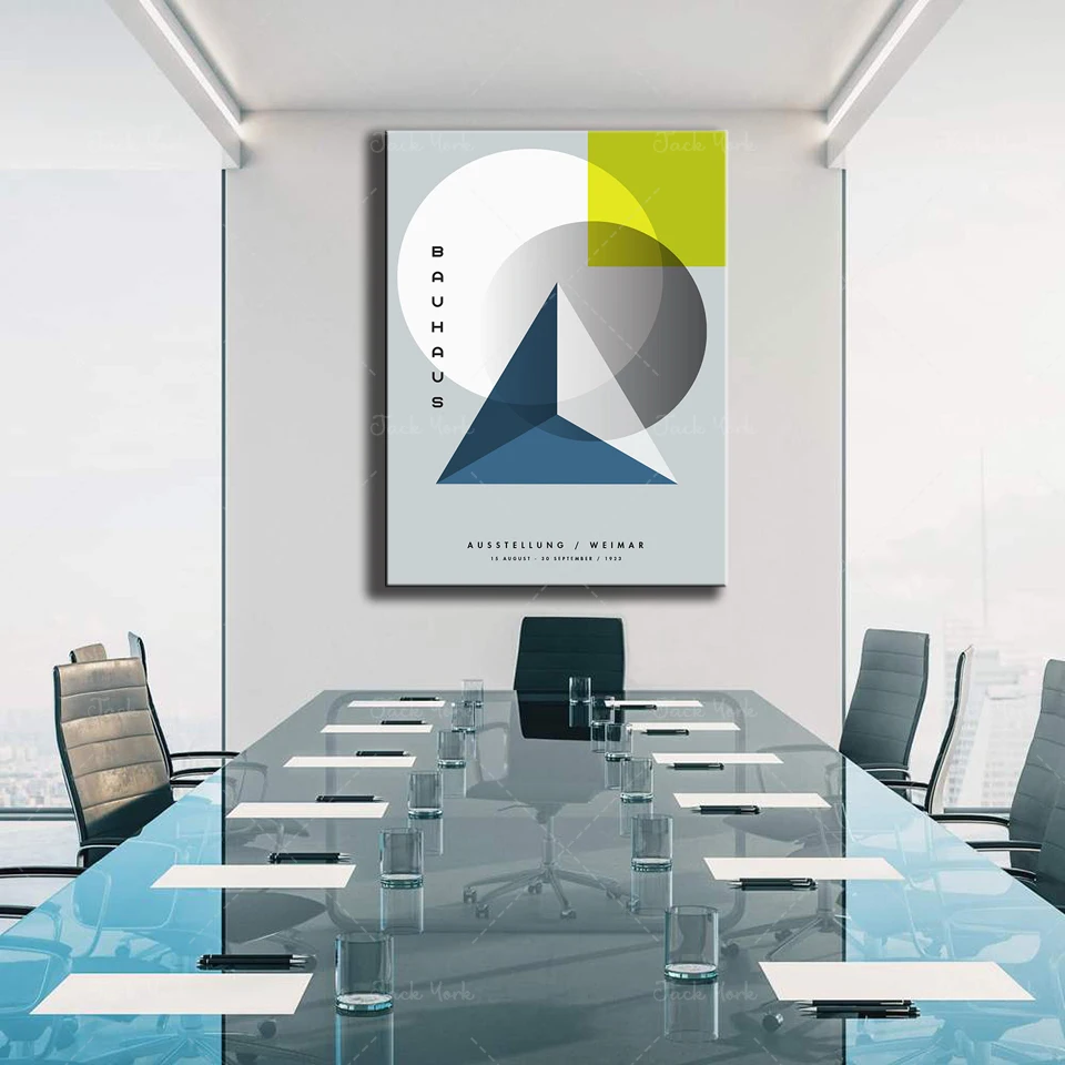 Interior Design Exhibition - Bauhaus Weimar Ausstellungsposter, geometrisch, gutes Design,