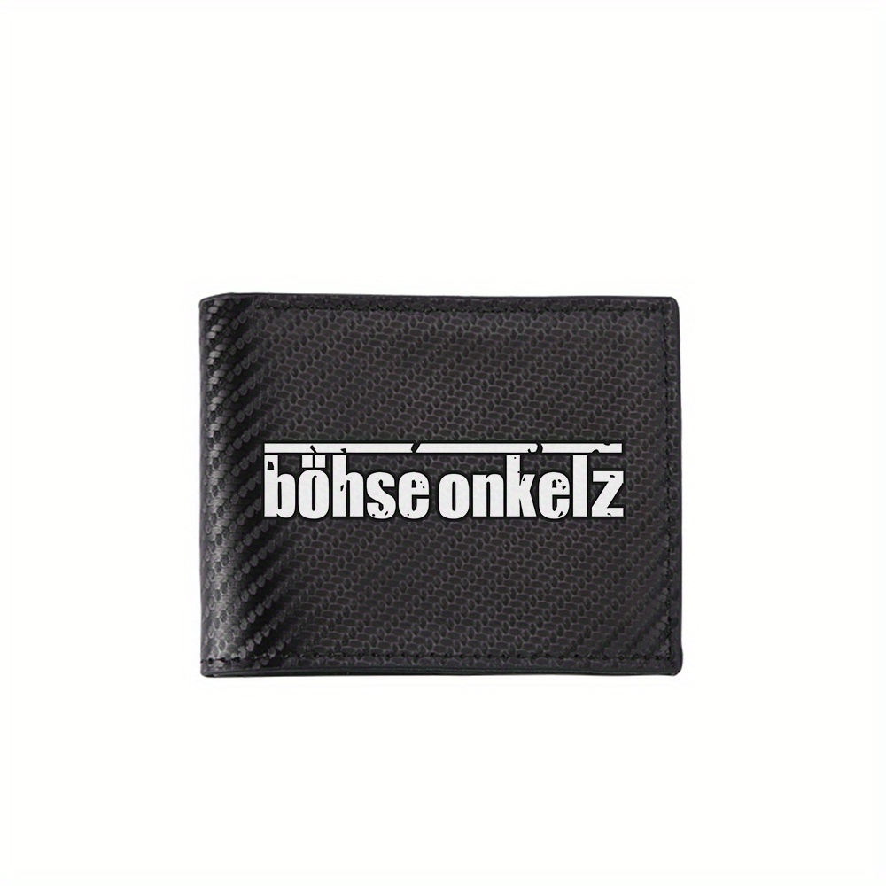 Interior Design Name - Bandname, weißer Text auf Schwarz, Herren-Geldbörsen,