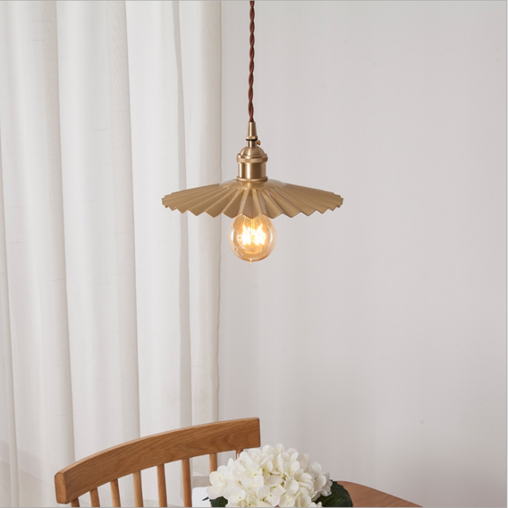 Interior Design Living Room And Kitchen - Japanische Designer-Pendelleuchte Gold Wohnzimmer LED Postmoderne